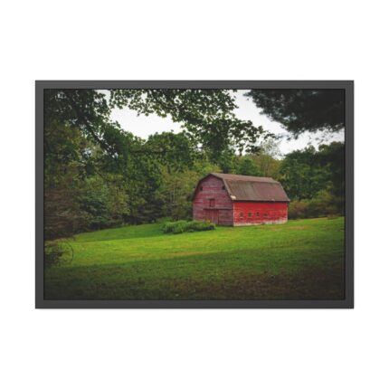 Red Rustic Barn Framed Poster