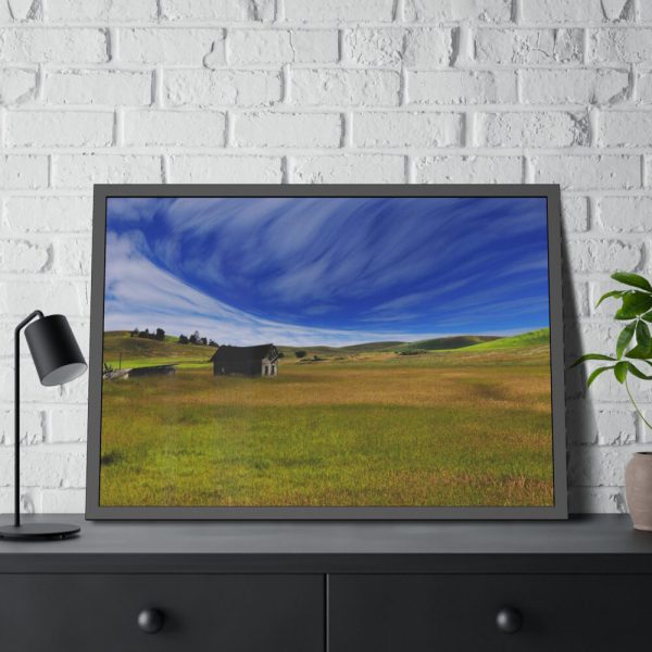 Farmland Hut Cabin Stable Framed Poster