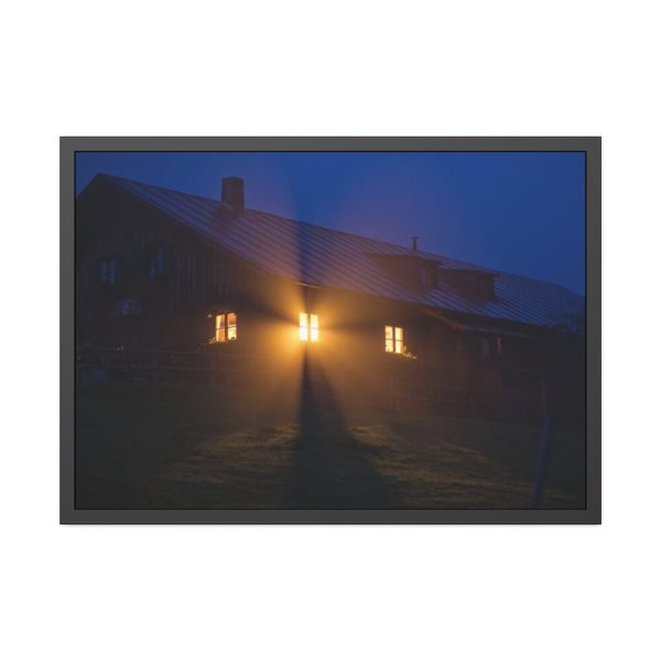 Cabin in the Fog Framed Poster