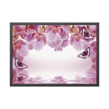 Orchid Background Flowers Framed Poster
