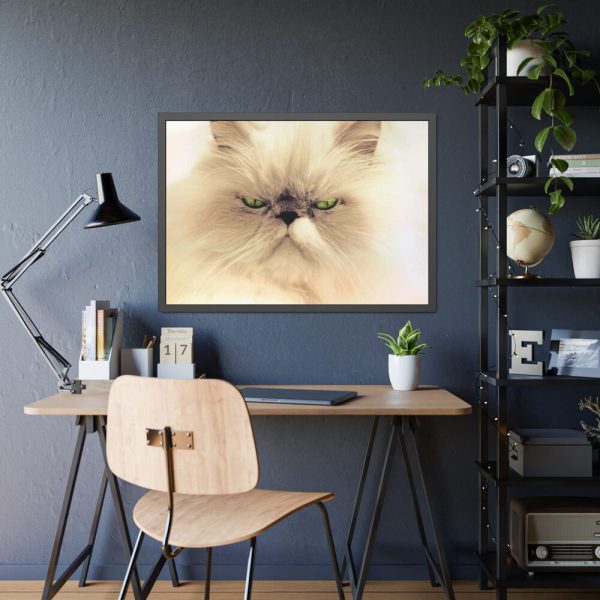 93854-182.jpg Angry Persian Cat Framed Poster