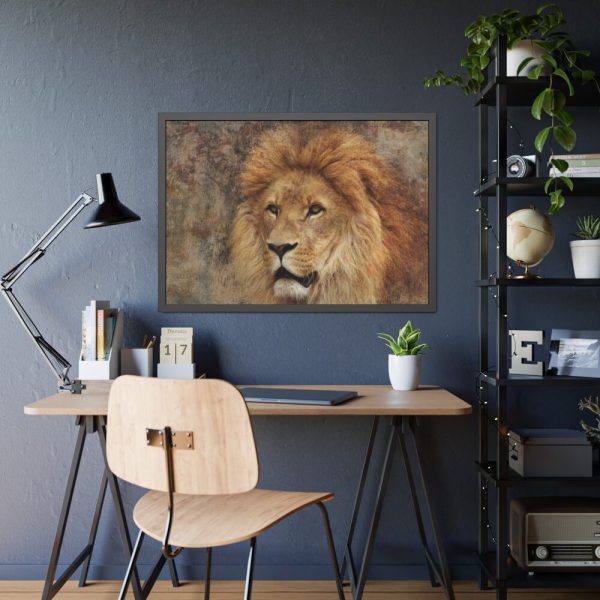 Beautiful Lion's Head Framed Poster