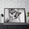93854-203.jpg Kitten and Finger Framed Poster