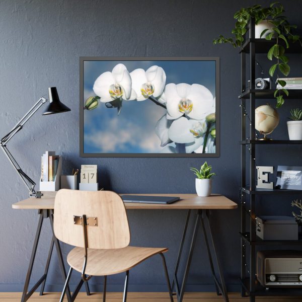 White Flower Framed Poster