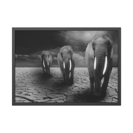 Elephants in Africa, Safari Framed Poster