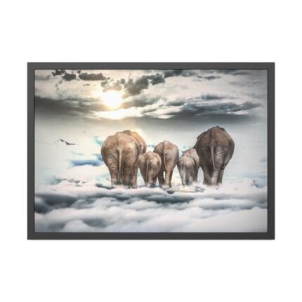 Elephants on the Clouds Framed Poster