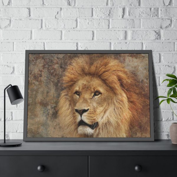 Beautiful Lion's Head Framed Poster
