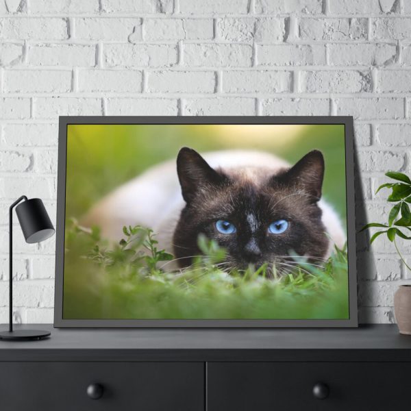 93854-371.jpg Cat Hunting Framed Poster