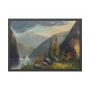 93854-380.jpg Mountain Lake Landscape Framed Canvas