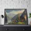 93854-383.jpg Mountain Lake Landscape Framed Canvas