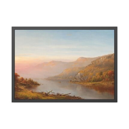 Autumn On the Hudson River by Jasper Francis Cropsey Framed Poster