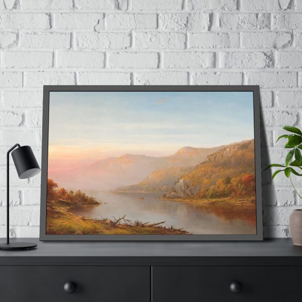 Autumn On the Hudson River by Jasper Francis Cropsey Framed Poster