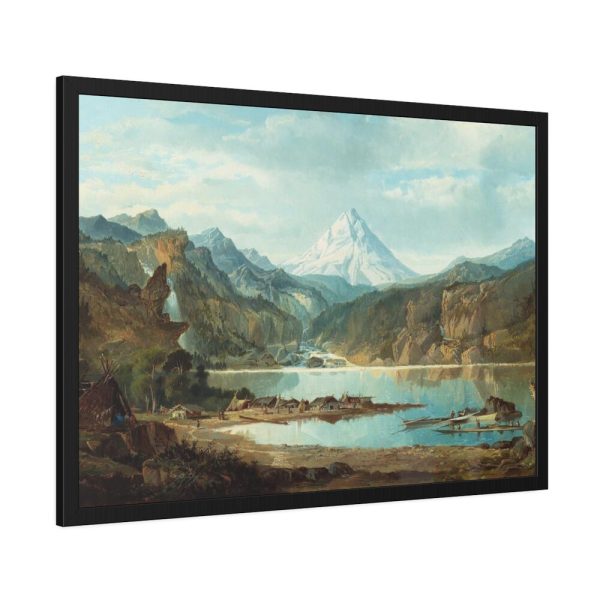 93854-389.jpg Mountain Landscape with Indians by John Mix Stanley Framed Poster