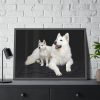 93854-39.jpg White Swiss Shepherds Framed Poster