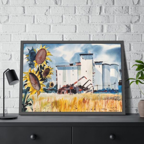 93854-411.jpg Grain Elevator, Kansas by Robert Johnson Framed Poster