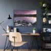 Snowy Mountains Over Lake Framed Poster