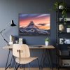Snowcapped Mountain Peak on a Cloudy Sunrise in Matterhorn Framed Poster