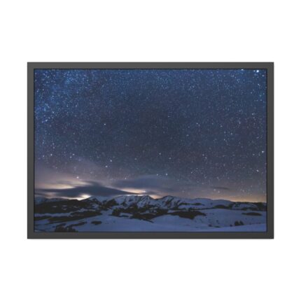 Stars Sprinkled Mountains Framed Poster
