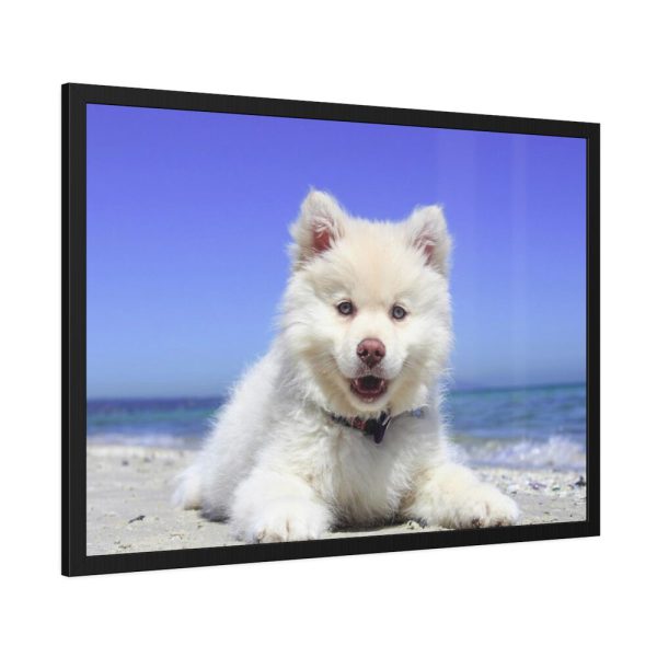 93854-45.jpg Dog on the Beach Framed Poster