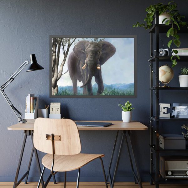 93854-454.jpg Art Painting Elephant Nature Framed Poster