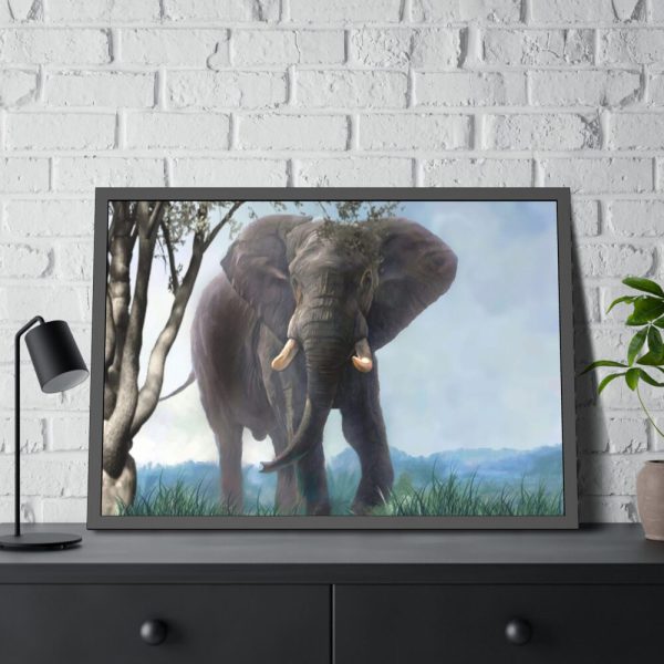 93854-455.jpg Art Painting Elephant Nature Framed Poster