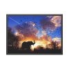 93854-460.jpg Elephants and Birds in the Nature Framed Poster