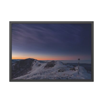 Snow Covered Ciucas Peak Framed Poster