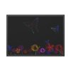 Abstract Floral Butterfly Design Framed Poster