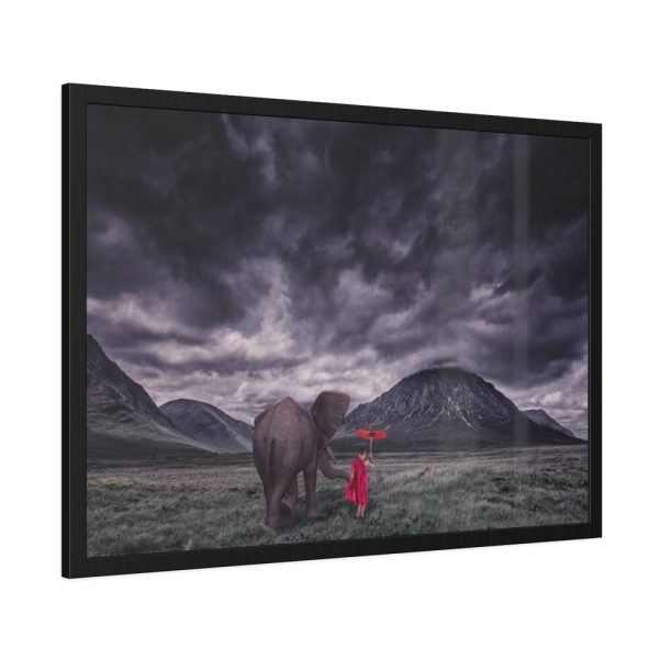 Elephant and Child Friendship Framed Poster
