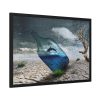 93854-505.jpg Bottle Dolphin in Desert Framed Poster