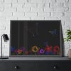 Abstract Floral Butterfly Design Framed Poster