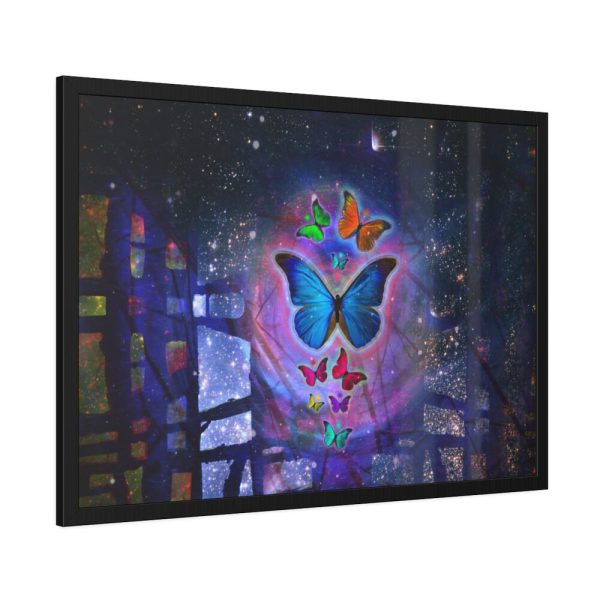 93854-53.jpg Butterfly Abstract Colorful Design Framed Poster