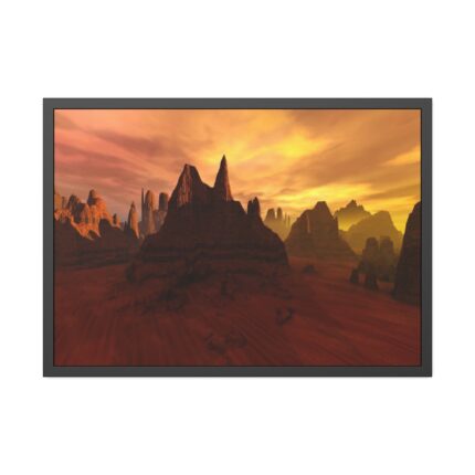 Desert, Mountains and Sky Framed Poster