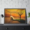 93854-571.jpg Woman in Desert on the Sand Framed Poster