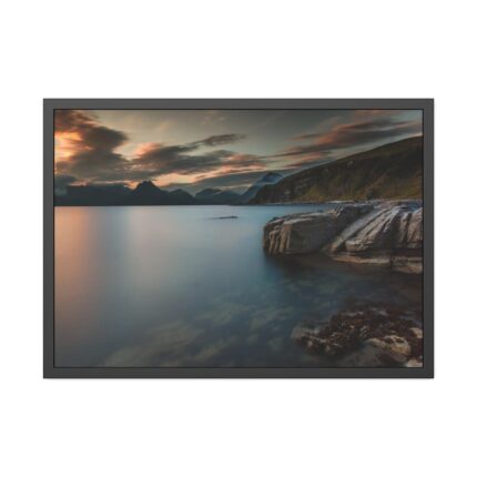 Sunset Among the Mountains Framed Poster