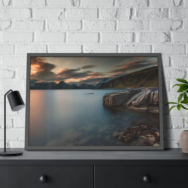 93854-591.jpg Sunset Among the Mountains Framed Poster