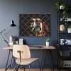 93854-6.jpg Dog Behind Wire Fence Framed Poster