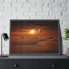Hot Air Balloon in Desert Framed Poster