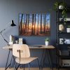 93854-650.jpg Forest Landscape with Sun and Trees Framed Poster