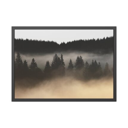 Trees and Forest in the Fog Framed Poster