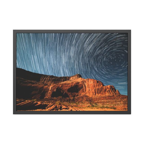 93854-676.jpg Swirling Stars in a Night Sky Over Lake Powell Framed Poster