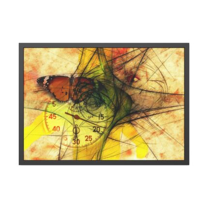 Butterfly Stopwatch Eye Face Framed Poster
