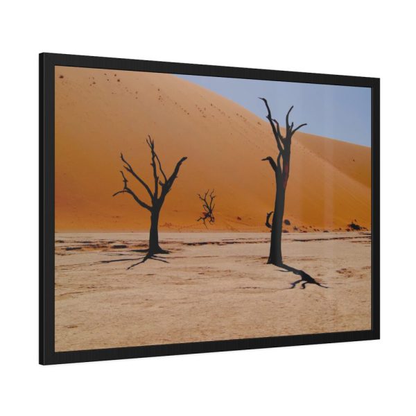 93854-681.jpg Desolate Trees in the Sandy Desert of Deadvlei Hiking Trail Framed Poster