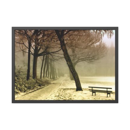 Cold Frost Season in Nature Framed Poster