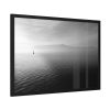 93854-733.jpg Black and White Sky and Sea Framed Poster