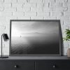 93854-735.jpg Black and White Sky and Sea Framed Poster