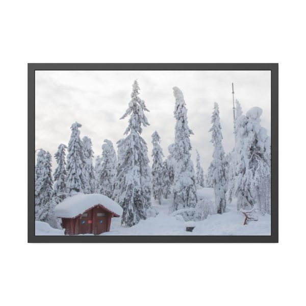 93854-772.jpg Snowfall on Trees Framed Poster