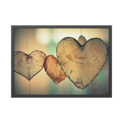 Wooden Hearts Framed Poster