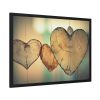 Wooden Hearts Framed Poster