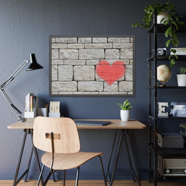 93854-822.jpg Heart on the Wall Framed Poster